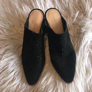 Ivanka Trump Black Suede Mules